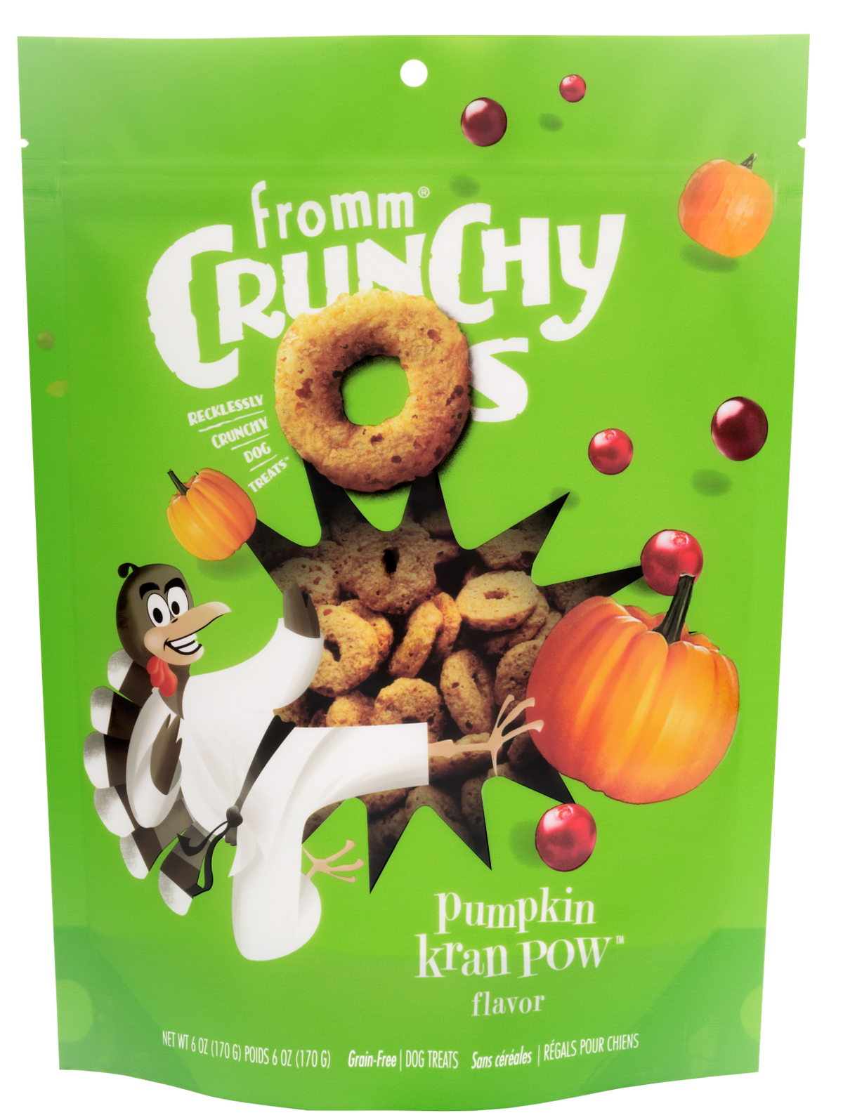 FROMM DOG CRUNCHY O'S PUMPKIN KRAN POW TREAT 6OZ