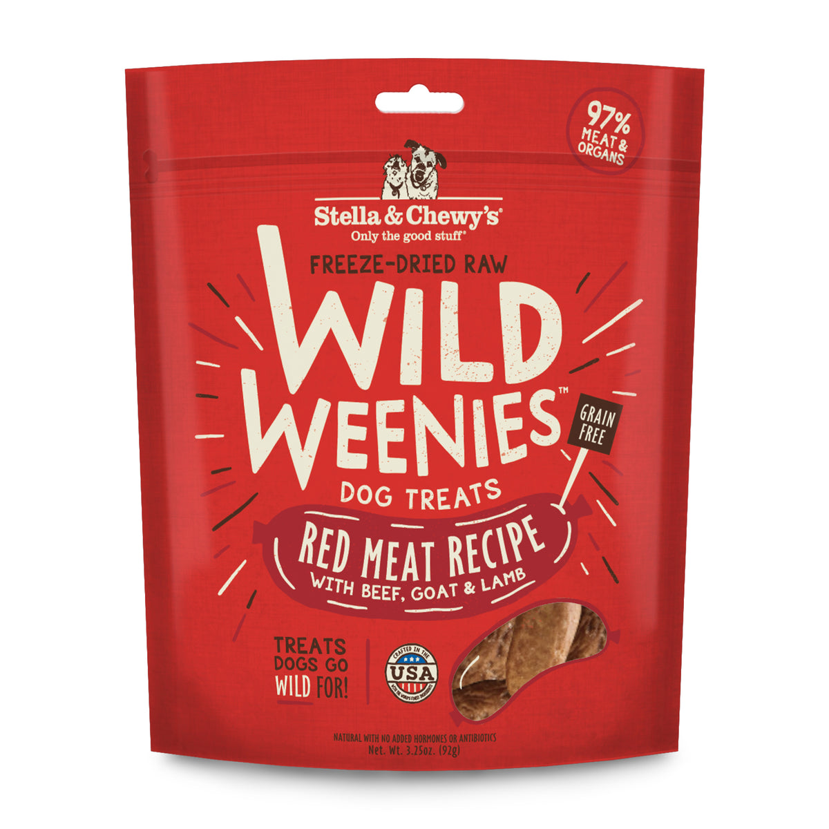 STELLA & CHEWY'S DOG WILD WEENIES RED MEAT TREAT 3.25OZ