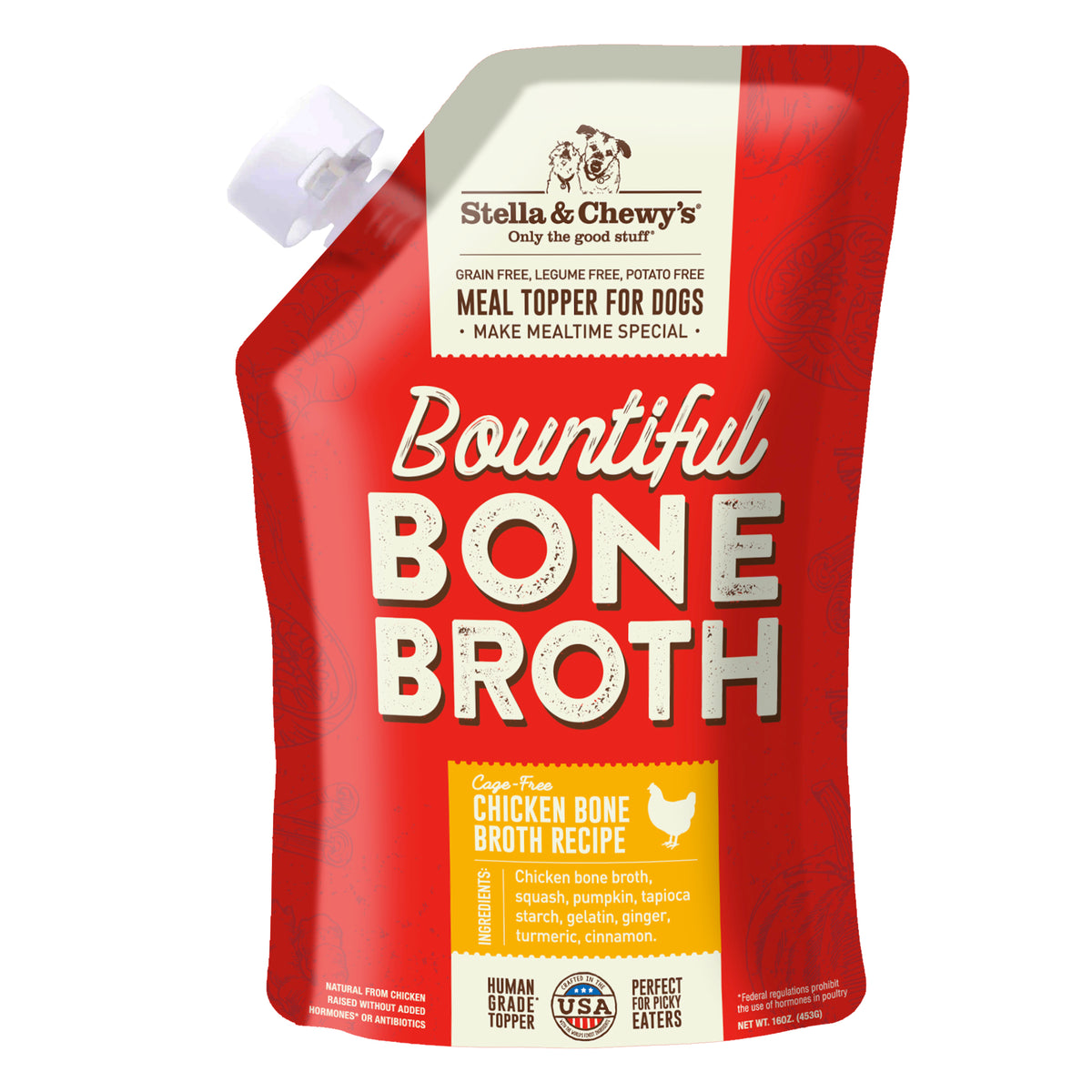 STELLA & CHEWY'S DOG DOG CHICKEN BONE BROTH POUCH 16OZ