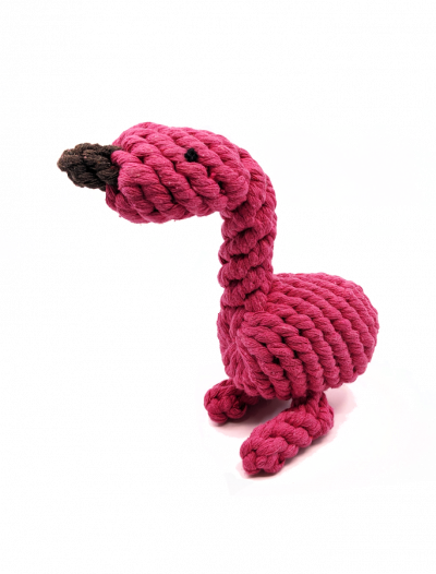 WMF Wild Cotton Dog Toys Flamingo
