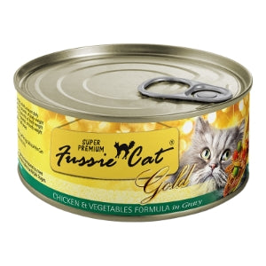 FUSSIE CAT CAT GRAIN FREE SUPER PREMIUM CHICKEN & VEGETABLES FORMULA IN GRAVY 2.82OZ