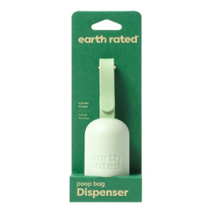EARTH RATED DOG LEASH DISPENSER 2.0 WITH 1 ROLL WITH 15 UNSCENTED POOP BAGS