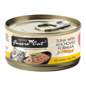 FUSSIE CAT CAT GRAIN FREE TUNA WITH ANCHOVIES FORMULA IN ASPIC 2.82OZ