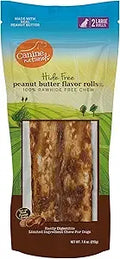 CANINE NATURALS PEANUT BUTTER CHEW ROLL 7" 2PK