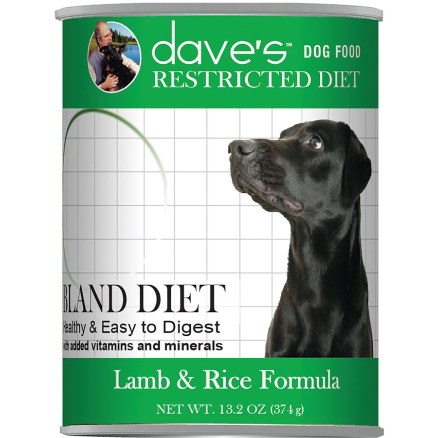 DAVE'S PET FOOD DOG GF RESTRICTED BLAND DIET LAMB & RICE 13.2Z