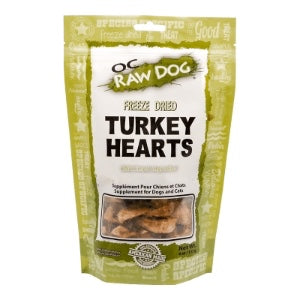 OC RAW DOG FREEZE-DRIED HEARTS TURKEY 4OZ