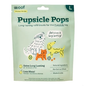 WOOF DOG CHICKEN & PEANUT BUTTER POPS LARGE 8OZ - 7 PACK