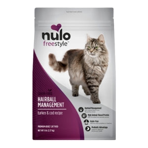 NULO FREESTYLE CAT HAIRBALL MANAGEMENT GRAIN FREE TURKEY 5LB