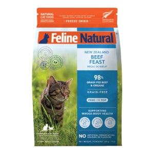 FELINE NATURAL CAT CORE DIETS FREEZE-DRIED GRAIN FREE NEW ZEALAND BEEF FEAST 11OZ