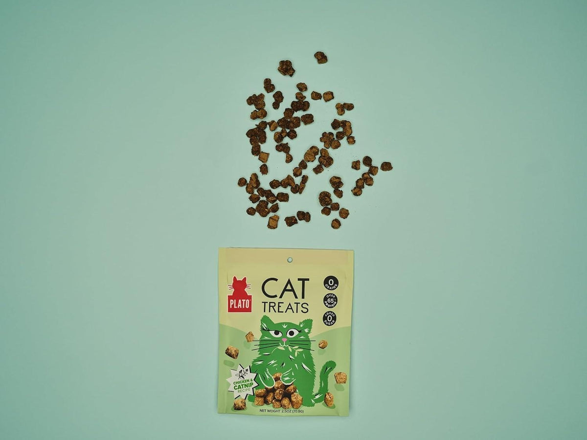 Plato Air-Dried Cat Treats Chicken with Catnip 2.5z