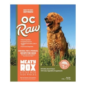 OC RAW DOG GRAIN FREE FROZEN MEATY ROX CHICKEN FISH & PRODUCE 3LBS