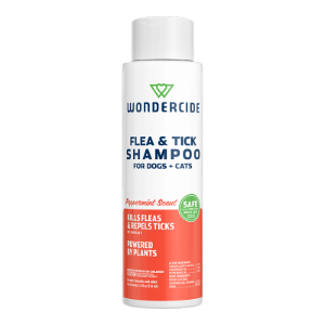 WONDERCIDE DOG & CAT FLEA & TICK PEPPERMINT SHAMPOO WITH NATURAL ESSENTIAL OILS 12OZ
