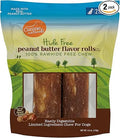CANINE NATURALS PEANUT BUTTER CHEW ROLL 4" 2PK